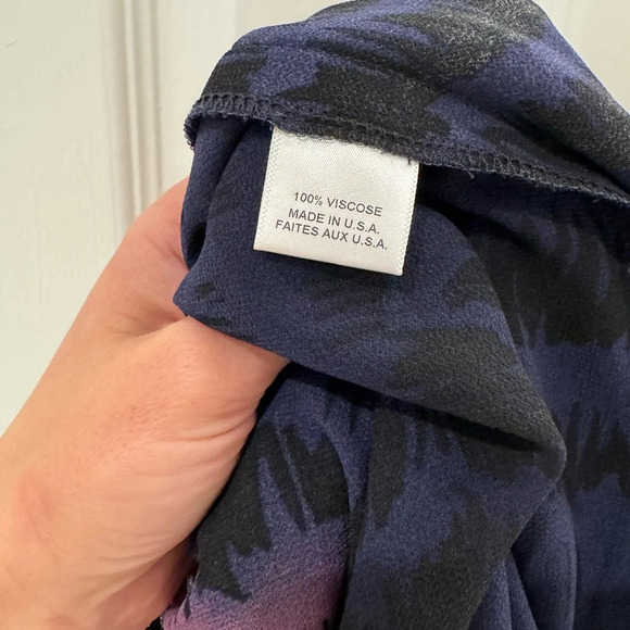 Misa Los Angeles Darcy Top Purple Ombré Ruffle Sleeveless Blouse - Picture 6 of 8